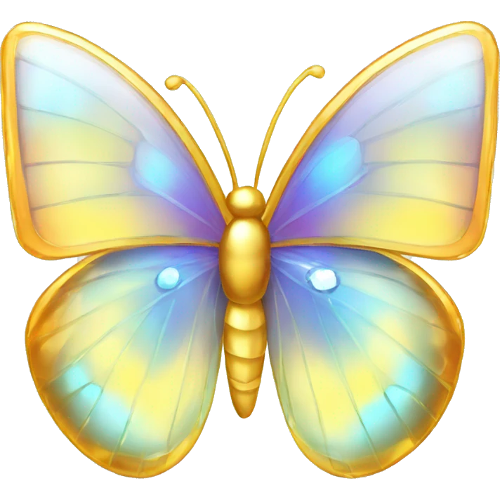Shiny sparkly glass crystal butterfly emoji