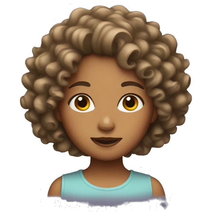 girl with curly hair emoji