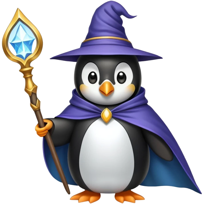 Penguin Wizard emoji