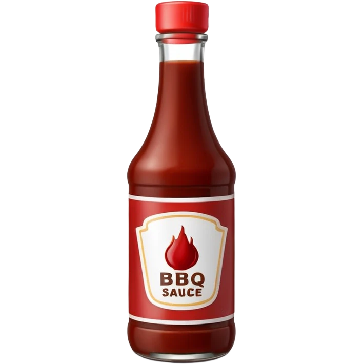 BBQ sauce bottle – with label
 emoji
