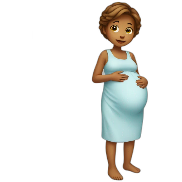 Baby in pregnant mother emoji