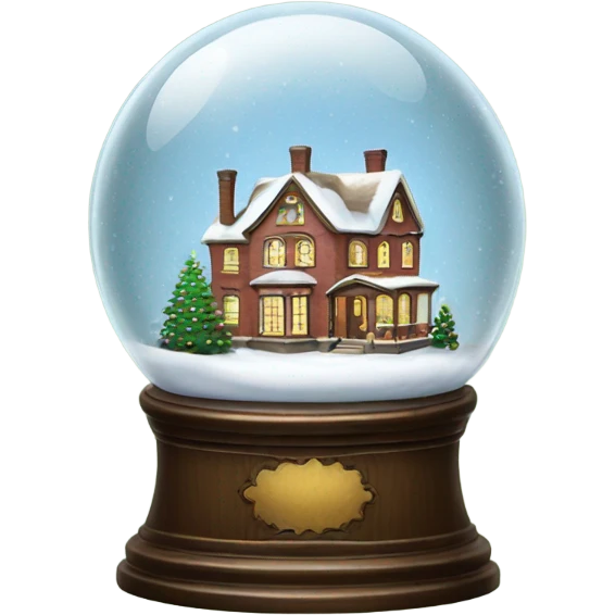 Realistic Victorian Christmas snowglobe emoji