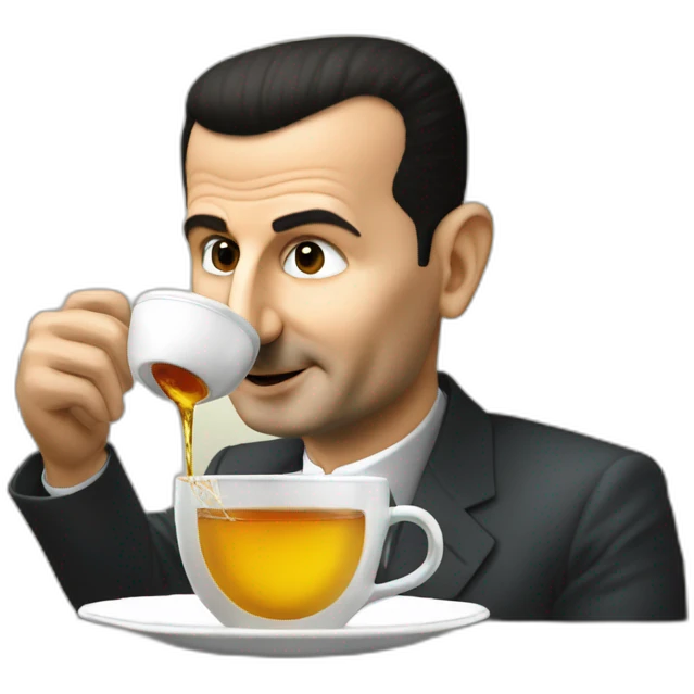 Bashar al-Assad drinks tea emoji