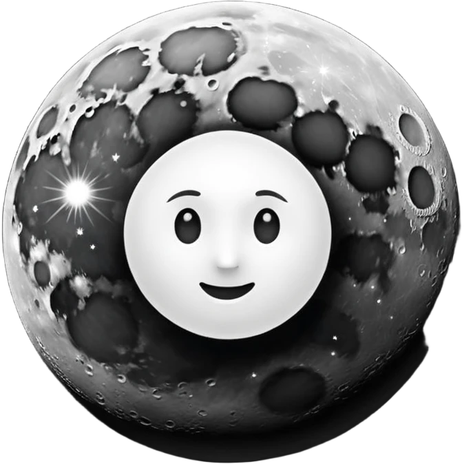  white moon in black sky emoji