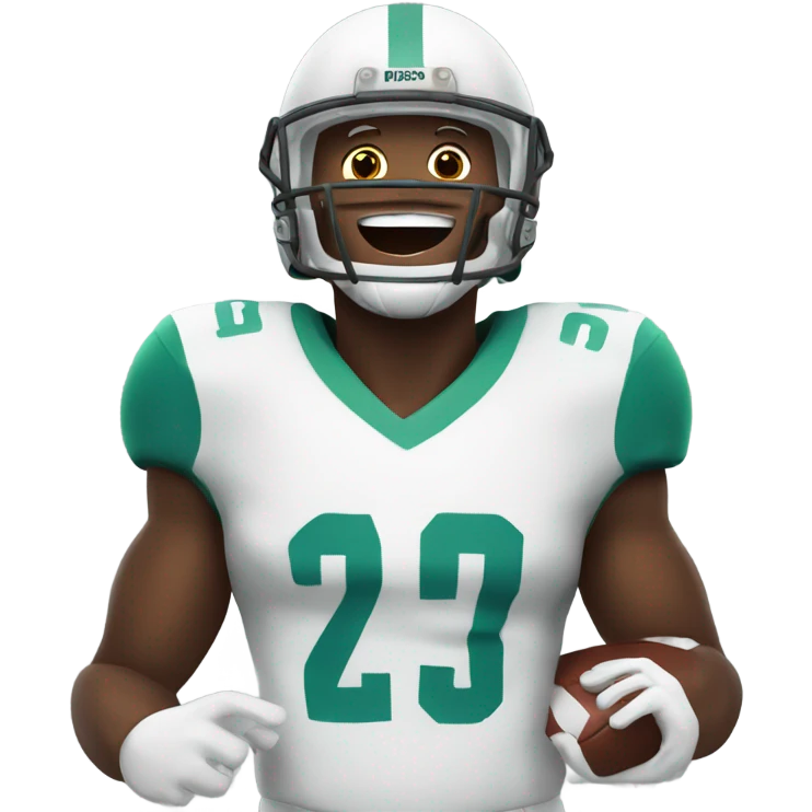 Happy football player emoji