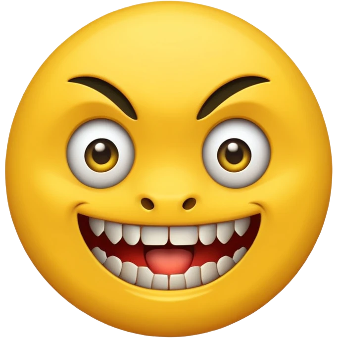 Devious face (yellow circle face) emoji