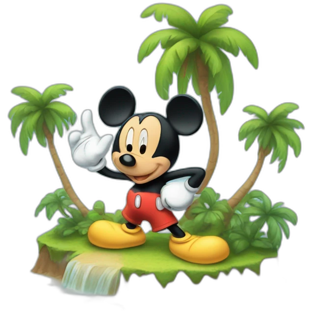 Mickey Mouse island emoji