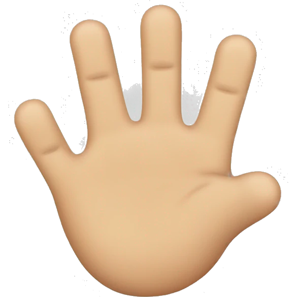 Four fingers  emoji