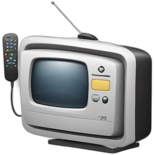 remote box controlling a tv emoji