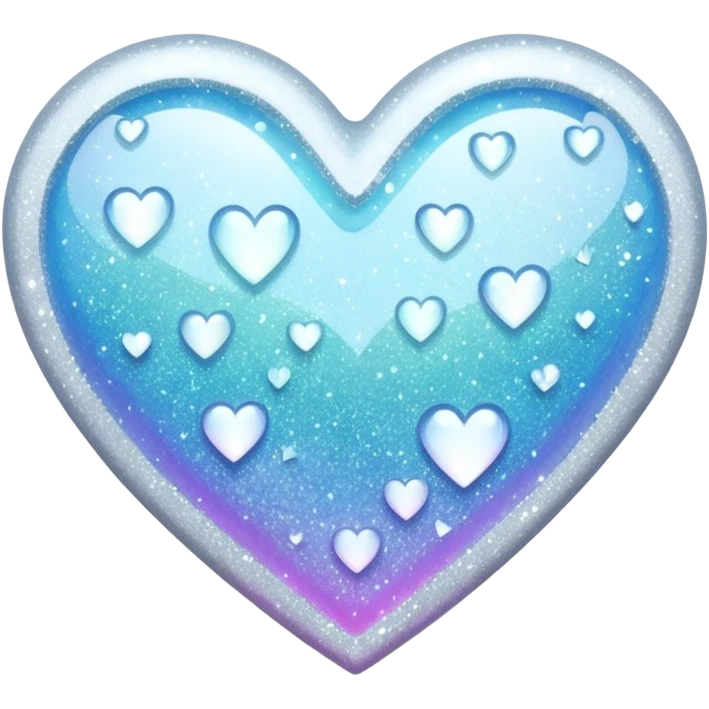 coração partido glitter branco emoji