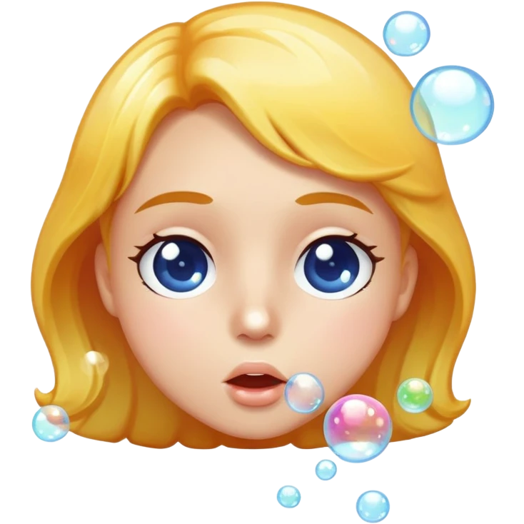 face blowing bubbles emoji
