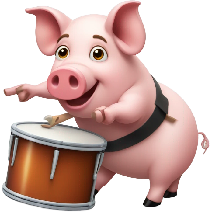 Pig banging drums  emoji