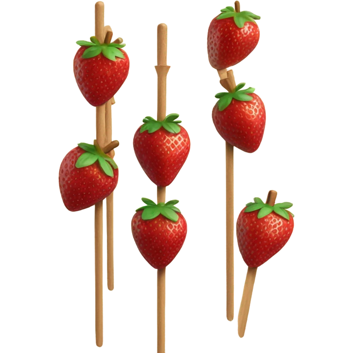 Strawberries on a stick emoji