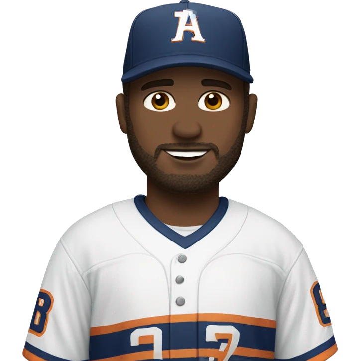 White male, brunette hair wearing a Houstons jersey  emoji