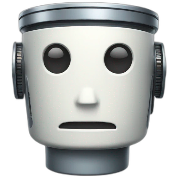 robot cup head like emoji