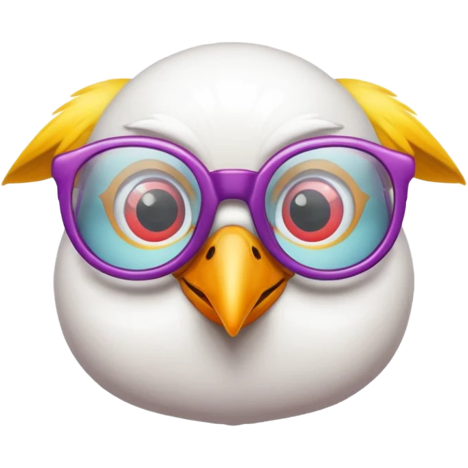 Bird with glasses emoji