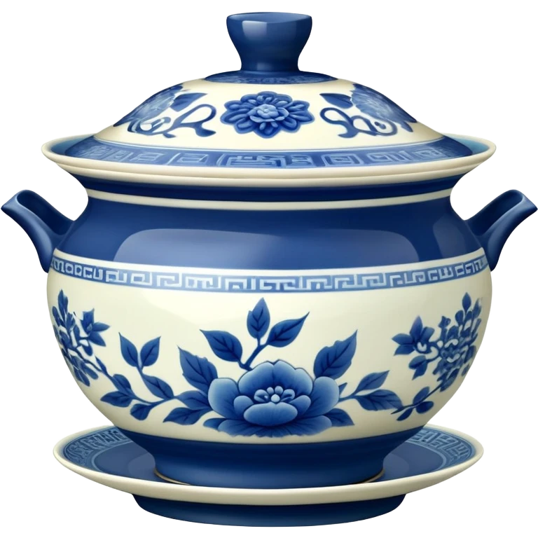 blue Chinese gaiwan emoji