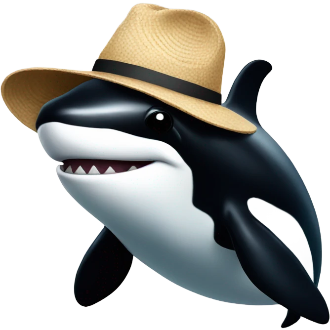 orca with hat and sunglasses  emoji