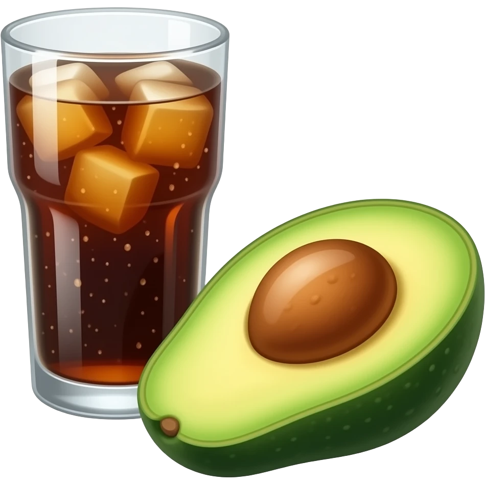 avocado with cola emoji