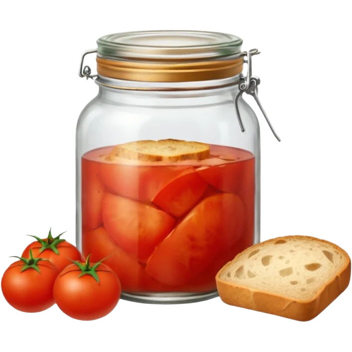 Tomato jar and homesmade bread emoji