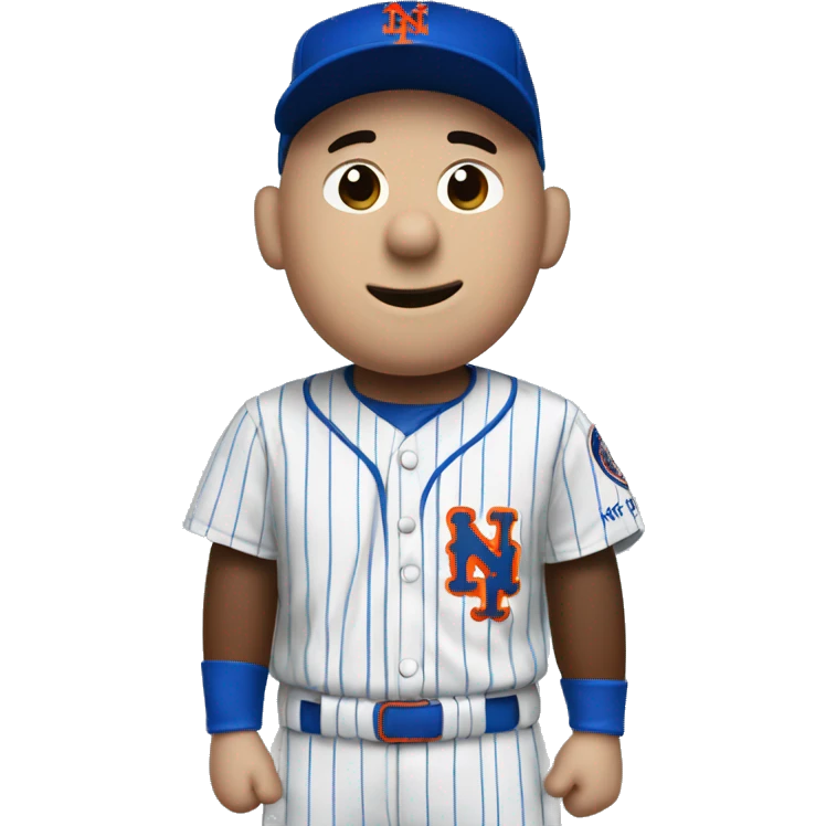Charlie Brown wearing a New York Mets uniform emoji