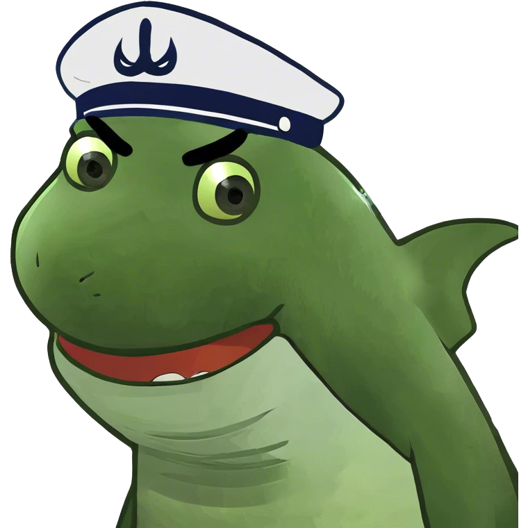 shark with mustache emoji