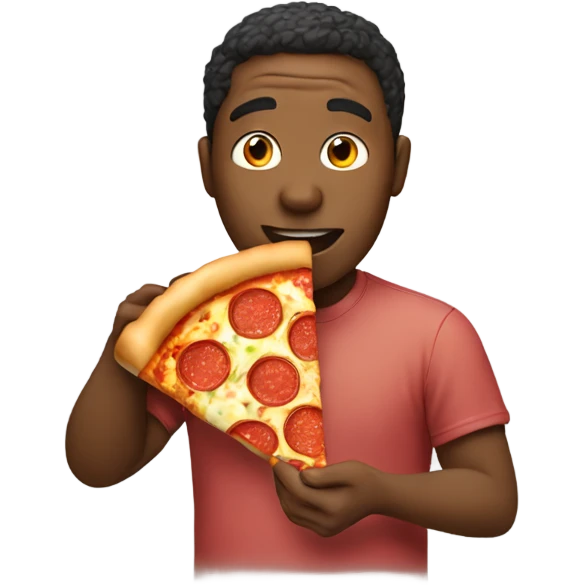 Guy eating pizza  emoji