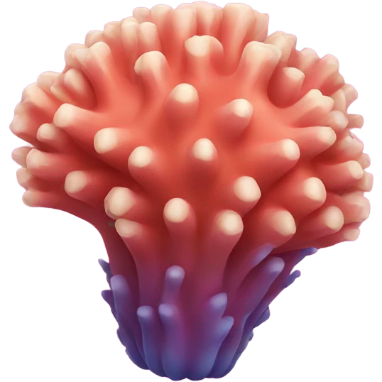Coral with teeth emoji