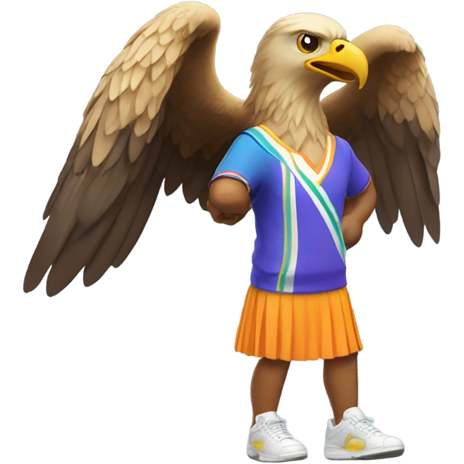 Eagle in a tennis skirt emoji
