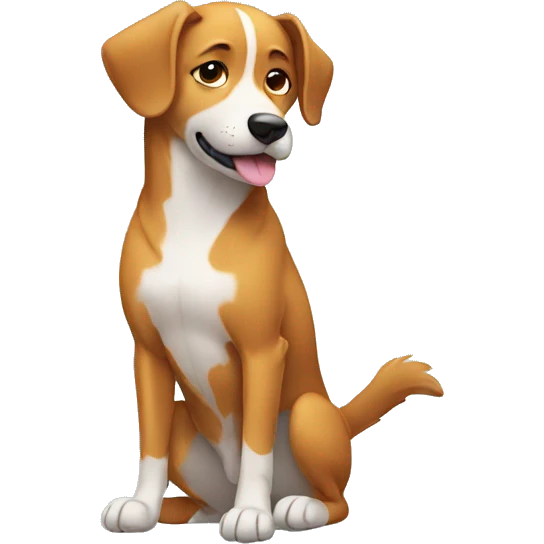 dog stretching emoji