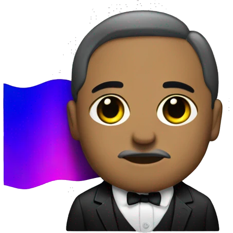 The Godfather with a bisexual  pride flag emoji