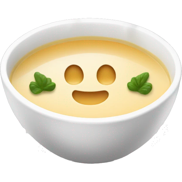 Warm soup with white bowl emoji