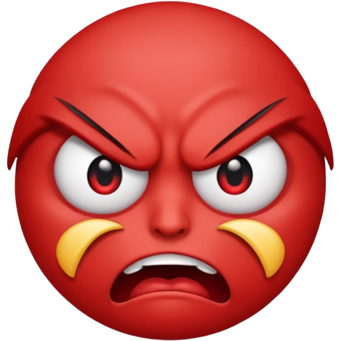 angry face emoji which is also rolling it's eyes emoji