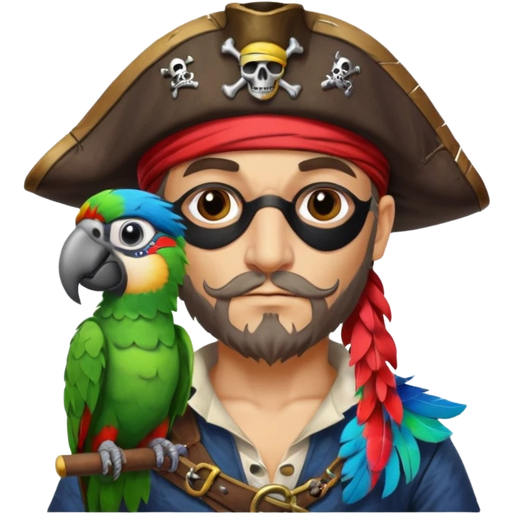 pirate and parrot emoji