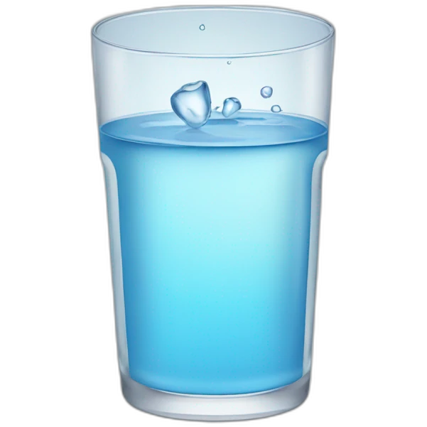 A glass of water emoji