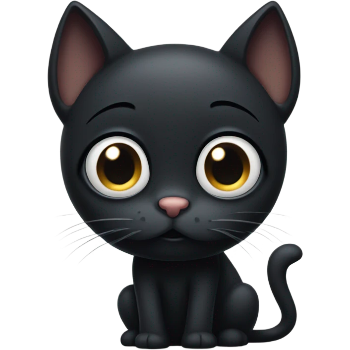 Sad black cat emoji
