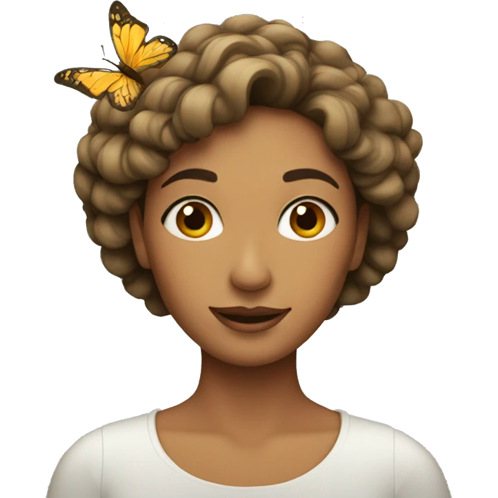 A woman with butterflies  emoji