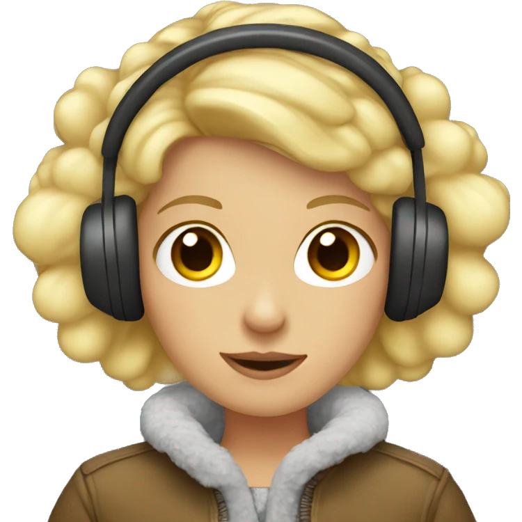 Blonde girl with earmuffs emoji
