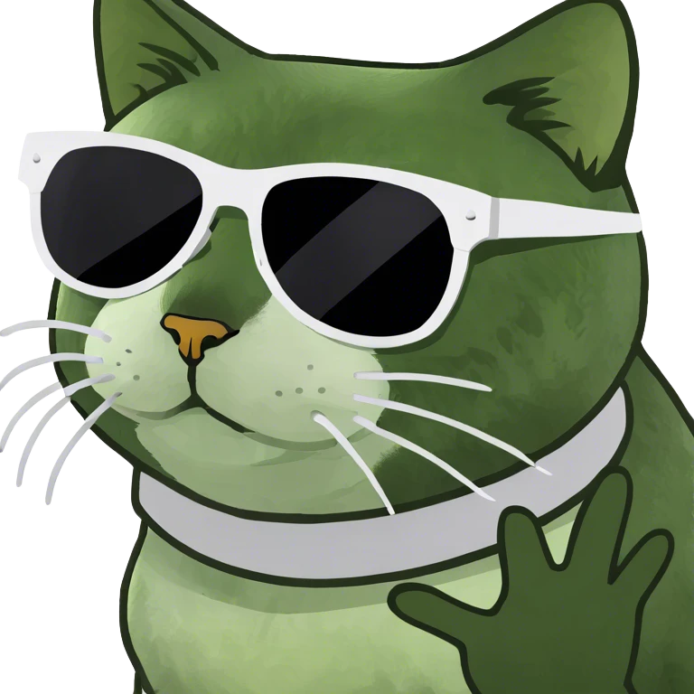 Cat with sunglasses emoji