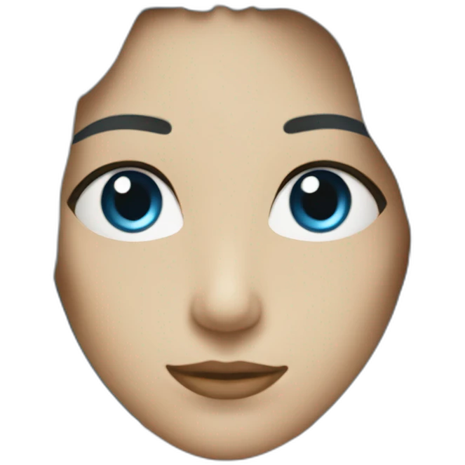androide pelo azul emoji