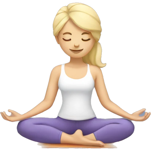 Blonde lady doing yoga emoji