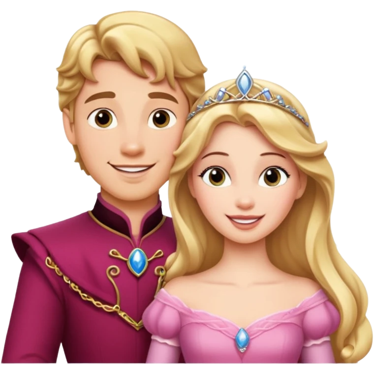 Disney princess aurora and her prince  emoji