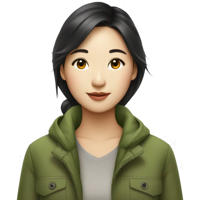 Environmentalist asian fair skin girl emoji
