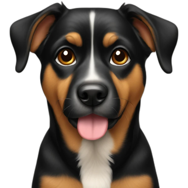 Black and tan dog emoji