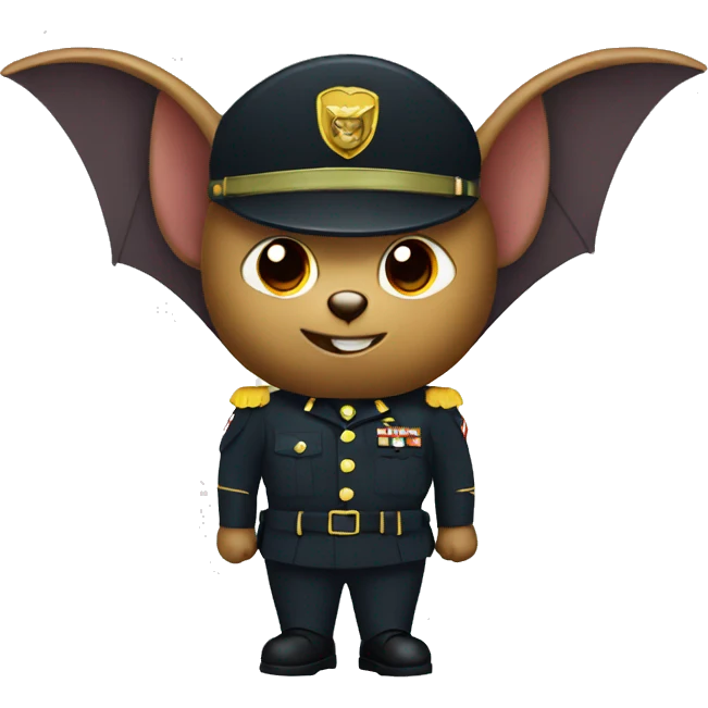 bat in army uniform emoji