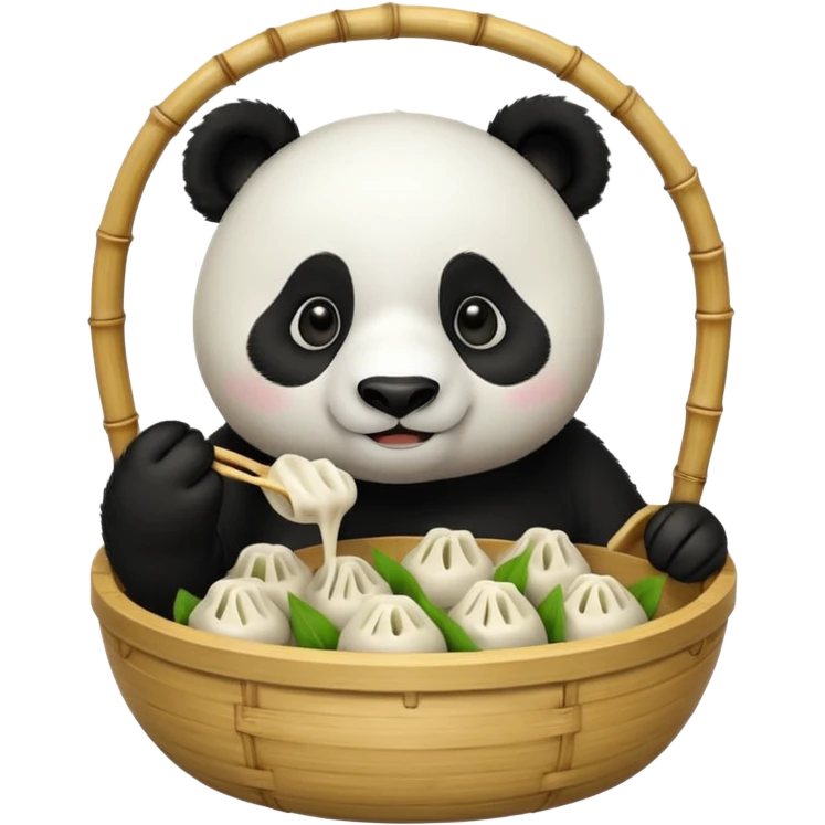Panda eating momos emoji