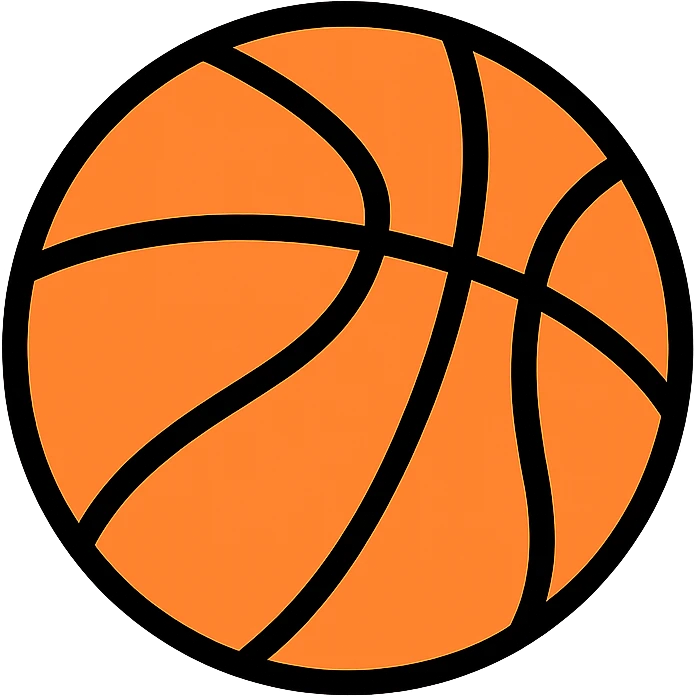 color outline icon of a basketball emoji