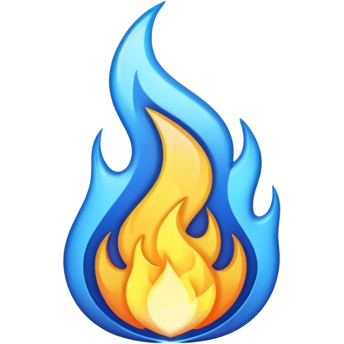 Blue fire emoji