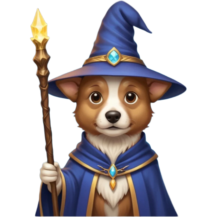 Dog wizard emoji