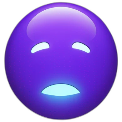 blue light surrounded in purple lights emoji